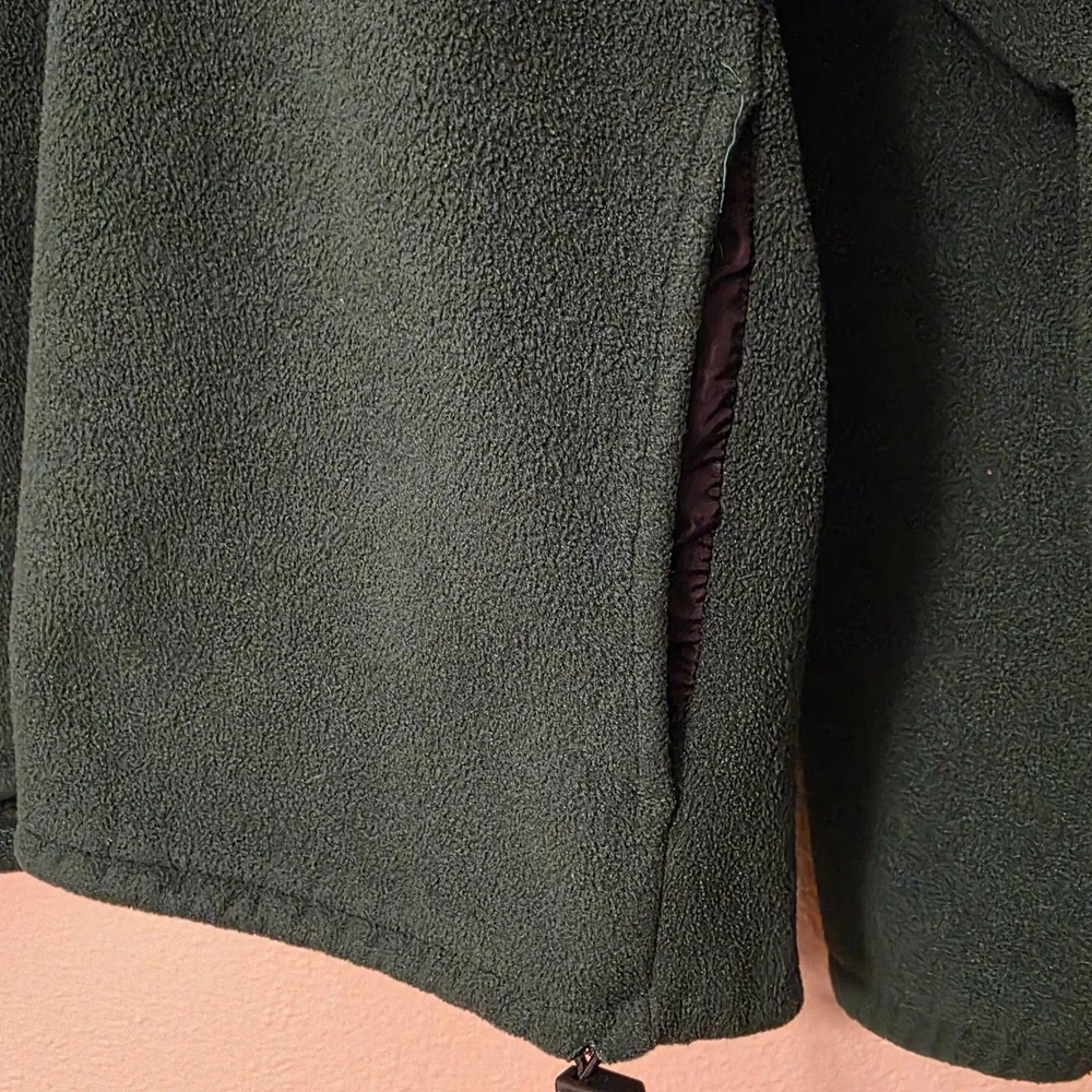 Vintage J Crew Oarsman Collection Fleece Quarter Zip Pullover Green Mens Medium